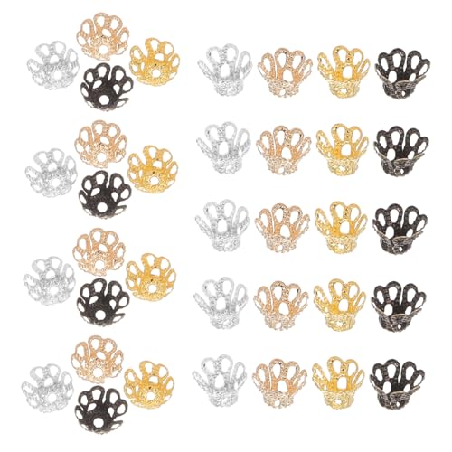 HOMSFOU 500 Stück Abstandsperlen Schmuckblumenkappen Blumenkappen Für Armbänder Blumenbedeckungen Kappen Schmuck-abstandskappen Schmuckbefund Für Perlen Blumenkappen Für Schmuck Metall von HOMSFOU