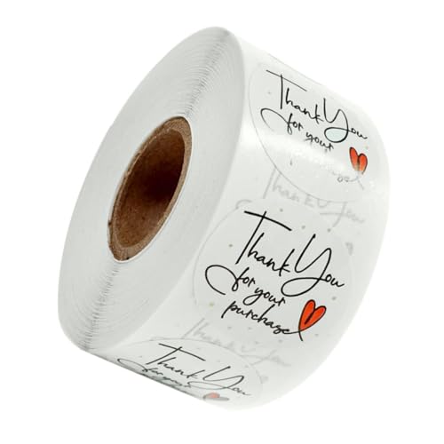HOMSFOU 500 Stück Dekorative Geschenkaufkleber mit Aufschrift Selbstklebende Label Sticker für Geburtstagsgeschenke Partytüten und Bastelbedarf Kreative Etiketten zum Beschriften und von HOMSFOU