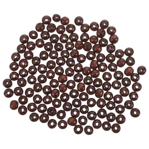 HOMSFOU 500 Stück Diy Holzperlen Kaffee Runde Holzperlen für Armbänder und Schmuckherstellung für Kreative Diy Projekte Zubehör für Handarbeiten von HOMSFOU