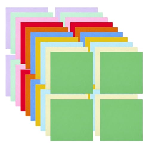 HOMSFOU 500 Stück Doppelseitiges Origami-papier Farben Quadratisches Faltpapier für Bastelprojekte Party Dekorationen Buntes Papier für Kreative Kunstwerke von HOMSFOU
