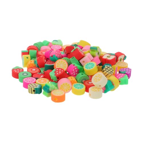 HOMSFOU 500 Stück Polymer Clay Beads Bunte Frucht Scheiben Abstandshalter Perlen Für DIY Armbänder Halsketten Schmuckherstellung Handgefertigte Weiche Charms HOMSFOU 500 Stück Polymer Clay Beads Bunte Frucht Scheiben Abstandshalter Perlen Für DIY Armbänder Halsketten Schmuckherstellung Handgefertigte Weiche Charms von HOMSFOU