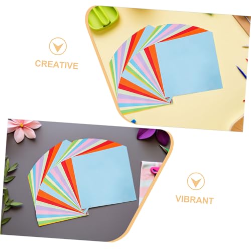 HOMSFOU 500 Stück Quadratisches Origami Papier Doppelseitig Buntes Faltpapier Farben Bastelpapier für Erwachsene Kreative DIY Kunst Schulprojekte von HOMSFOU