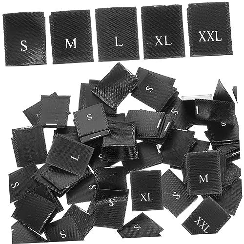 HOMSFOU 500 Stück Waschbare Größenetiketten für Kleidung Multifunktionale Nähgrößenlabels Sortieren und Klassifizieren von Bekleidung S Xl Xxl Je von HOMSFOU