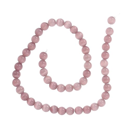 HOMSFOU 50Stück Katzenauge Perlen Armband Runde Natürliche Edelstein Perlen Lichtlila Schmuck Zubehör Für DIY Armbänder Und Dekoration HOMSFOU 50Stück Katzenauge Perlen Armband Runde Natürliche Edelstein Perlen Lichtlila Schmuck Zubehör Für DIY Armbänder Und Dekoration von HOMSFOU