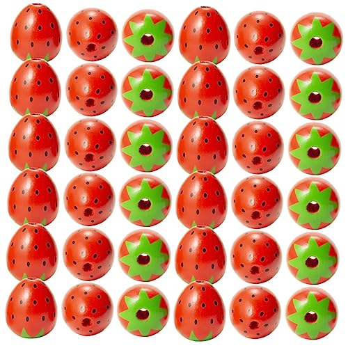 HOMSFOU 50Stücke Erdbeeren Holzperlen DIY Schmuckperlen Für Bastelprojekte Für Schmuckherstellung Und Dekoration Zubehör Für Arbeiten HOMSFOU 50Stücke Erdbeeren Holzperlen DIY Schmuckperlen Für Bastelprojekte Für Schmuckherstellung Und Dekoration Zubehör Für Arbeiten von HOMSFOU
