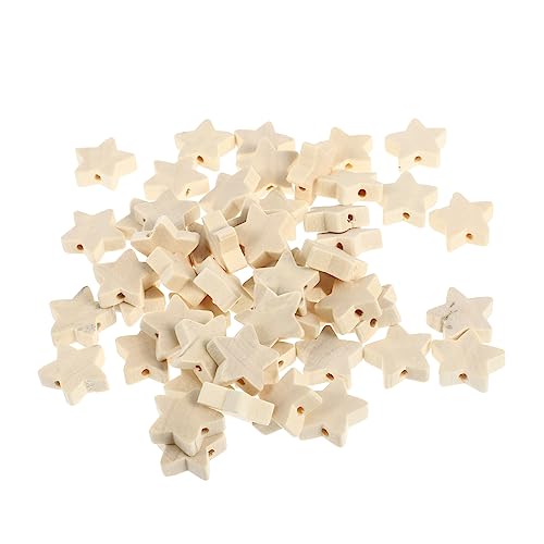 HOMSFOU 50Stücke Holzperlen Fünfzackige Sternperlen für DIY Schmuck Bastelbedarf für Perlen zum Auffädeln für Armbänder und Accessoires HOMSFOU 50Stücke Holzperlen Fünfzackige Sternperlen für DIY Schmuck Bastelbedarf für Perlen zum Auffädeln für Armbänder und Accessoires von HOMSFOU