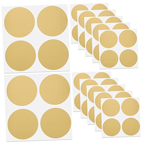 HOMSFOU 50Stücke Kratzaufkleber Rundetiketten Selbstklebend für DIY Projekte für Geburtstags und Hochzeitskarten Goldene Kratzbeschichtung von HOMSFOU