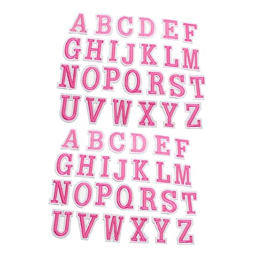 HOMSFOU 52 Stück Teiliges Patches zum Aufbügeln Diy Alphabet Aufnäher für Kleidung Rucksäcke Jeans und Hüte Dekorative Reparatur Patches von HOMSFOU