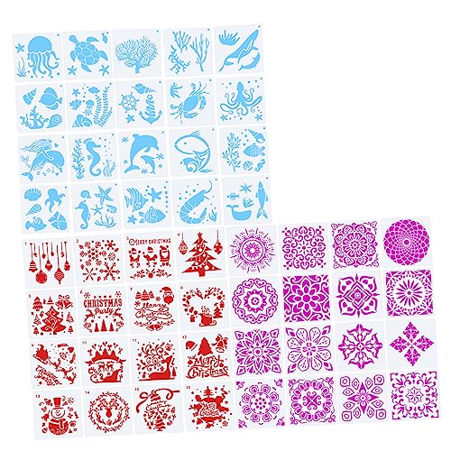 HOMSFOU 52Stücke Wiederverwendbare Schablonen Für Zeichnungen Weihnachten Mandala Kunstmalerei Vorlagen Für DIY Projekte Fliesen HOMSFOU 52Stücke Wiederverwendbare Schablonen Für Zeichnungen Weihnachten Mandala Kunstmalerei Vorlagen Für DIY Projekte Fliesen von HOMSFOU