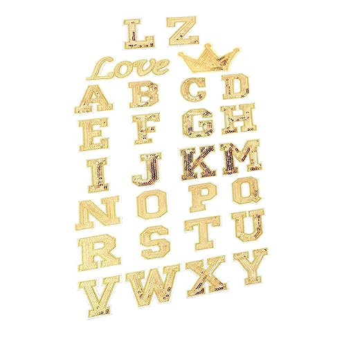 HOMSFOU 56 Stück Alphabet Patches Teiliges für Kleidung und Taschen Aufnäher Hochwertigem Hautfreundlichem Material zum Aufbügeln oder Design für Dekoration HOMSFOU 56 Stück Alphabet Patches Teiliges für Kleidung und Taschen Aufnäher Hochwertigem Hautfreundlichem Material zum Aufbügeln oder Design für Dekoration von HOMSFOU