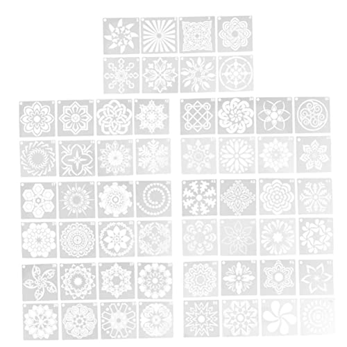 HOMSFOU 56 Stück Durchbrochene Malvorlage malen Kunst für DIY Mandalasteine Mandala-Malvorlage Schablonen zum Zeichnen von Mode Schablonen aushöhlen Malschablonen Weiß HOMSFOU 56 Stück Durchbrochene Malvorlage malen Kunst für DIY Mandalasteine Mandala-Malvorlage Schablonen zum Zeichnen von Mode Schablonen aushöhlen Malschablonen Weiß von HOMSFOU