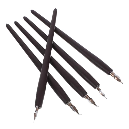 HOMSFOU 5Er Set Stift Füllfederhalter zum Zeichnen Kalligraphie-Füllfederhalter Füller Dekoration zeichnen handgeschnitzte Stempel Holz Dark Brown HOMSFOU 5Er Set Stift Füllfederhalter zum Zeichnen Kalligraphie-Füllfederhalter Füller Dekoration zeichnen handgeschnitzte Stempel Holz Dark Brown von HOMSFOU