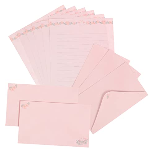 HOMSFOU 5Sätze Briefpapier Set mit Umschlägen Teiliges mit Blumen und Tiermotiven für Persönliche Briefe und Einladungen Hochwertiges für Kreatives von HOMSFOU