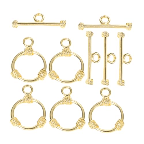 HOMSFOU 5Sätze Goldene Knebelverschlüsse Handwerkliche Armband Knebelverbinder Schmuckverschlüsse Für DIY Armbandherstellung Pro Packung Für Schmuckprojekte von HOMSFOU
