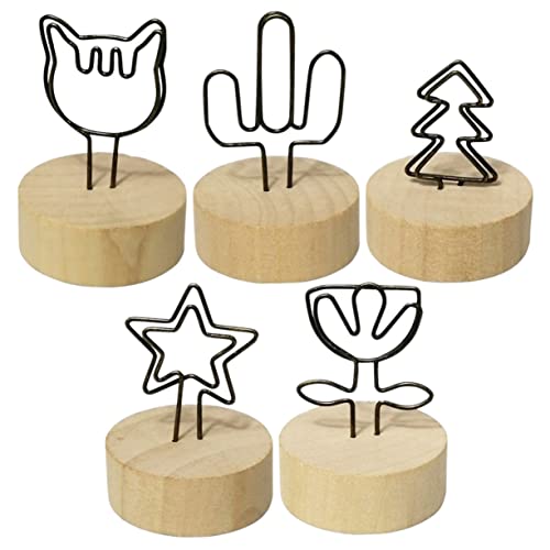HOMSFOU 5Stücke Kreative Kartenhalter für Hochzeiten und Partys Tischnummernhalter aus Hochwertigem mit Stabiler Basis und Starkem Clip für Memos Fotos HOMSFOU 5Stücke Kreative Kartenhalter für Hochzeiten und Partys Tischnummernhalter aus Hochwertigem mit Stabiler Basis und Starkem Clip für Memos Fotos von HOMSFOU