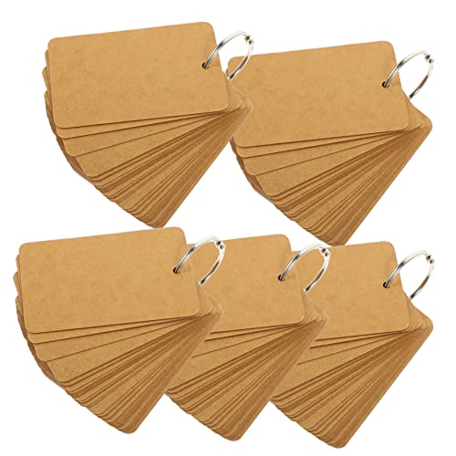 HOMSFOU 5Stücke Leere Karteikarten für Effektives Lernen Perforierte Notizkarten aus Kraftpapier mit Metallring zur Einfachen Sortierung für Schule und Büro HOMSFOU 5Stücke Leere Karteikarten für Effektives Lernen Perforierte Notizkarten aus Kraftpapier mit Metallring zur Einfachen Sortierung für Schule und Büro von HOMSFOU