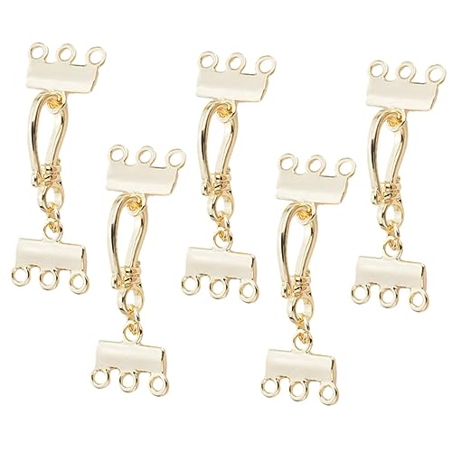 HOMSFOU 5Stücke Schmuckverschlüsse für DIY Schmuckzubehör Langlebige Schnallen für Armbänder und Ohrringe für Schmuckherstellung und Bastelprojekte HOMSFOU 5Stücke Schmuckverschlüsse für DIY Schmuckzubehör Langlebige Schnallen für Armbänder und Ohrringe für Schmuckherstellung und Bastelprojekte von HOMSFOU