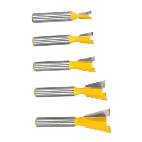 HOMSFOU 5Stücke Teiliges Fräser Hartmetall Für Holzverarbeitung Präzise Dovetail Router Bits Mit Schaft Für Holzverbindungen Und Fräsarbeiten von HOMSFOU