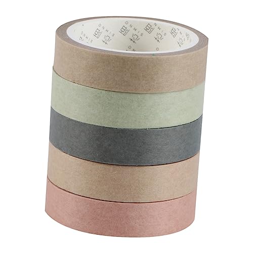 HOMSFOU 5Stücke Washi Tape Dekorative Klebebänder für DIY Fotoalben Journale und Wandkunst Selbstklebend Leicht Abziehbar Farben für Persönlichen Stil von HOMSFOU
