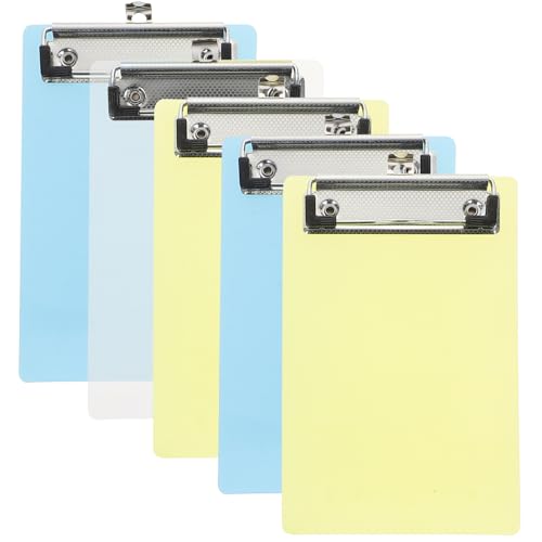 HOMSFOU 5er Pack Mini Transparentes Klemmbrett Farbige Kunststoff Clipboards für Notizen Praktisch für Lehrer Büro und Zufällige Farbe Zufällige Farbe HOMSFOU 5er Pack Mini Transparentes Klemmbrett Farbige Kunststoff Clipboards für Notizen Praktisch für Lehrer Büro und Zufällige Farbe Zufällige Farbe von HOMSFOU