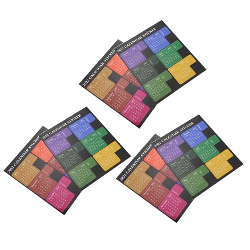 HOMSFOU 6 Blätter Bunte Haftnotizen Tabs Selbstklebende Seitenmarker für Notizen Planer und Büroanwendungen Reißfest für Schule und von HOMSFOU