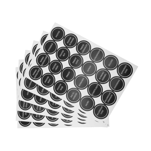 HOMSFOU 6 Blätter Runde Gewürzetiketten Selbstklebend Wiederverwendbar Küchenaufkleber für Gewürzgläser und Flaschen mit Deutscher Beschriftung Praktisch zum Organisieren und HOMSFOU 6 Blätter Runde Gewürzetiketten Selbstklebend Wiederverwendbar Küchenaufkleber für Gewürzgläser und Flaschen mit Deutscher Beschriftung Praktisch zum Organisieren und von HOMSFOU