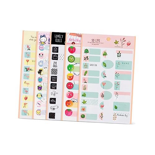 HOMSFOU 6 Blätter Selbstklebende Namensaufkleber für Teiliges mit Cartoon Motiven Flamingo Blumen Früchte Handschriftlich Beschreibbar für Etikettierung von Spielsachen Schulmaterialien HOMSFOU 6 Blätter Selbstklebende Namensaufkleber für Teiliges mit Cartoon Motiven Flamingo Blumen Früchte Handschriftlich Beschreibbar für Etikettierung von Spielsachen Schulmaterialien von HOMSFOU