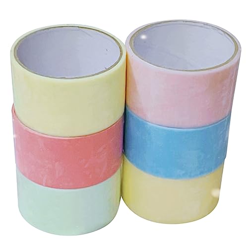HOMSFOU 6 Rollen Bunte Klebebänder für Diy Projekte Klebe Tapes für Kreative Bastelarbeiten Stressabbau Verbesserung Hand Augen Koordination von HOMSFOU