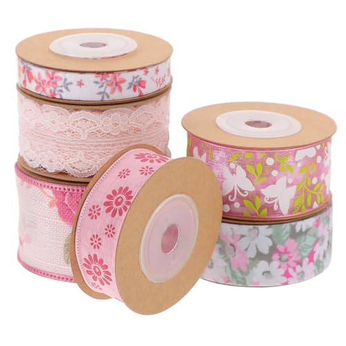 HOMSFOU 6 Rollen Doppelseitiges Einfaches Gurtband Blumen- Verpackung Bänder Hochzeit Für Dekoration Farbig Weihnachten Seidenband Praktisches Geschenkband Nähband Wickelband Polyester HOMSFOU 6 Rollen Doppelseitiges Einfaches Gurtband Blumen- Verpackung Bänder Hochzeit Für Dekoration Farbig Weihnachten Seidenband Praktisches Geschenkband Nähband Wickelband Polyester von HOMSFOU