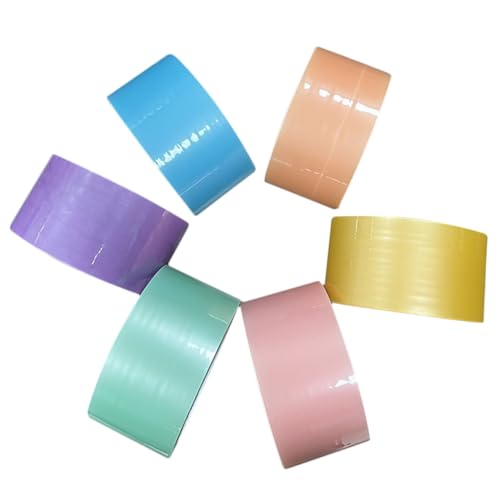 HOMSFOU 6 Rollen Klebebänder Bunten Farben Selbstklebende Kugeltapes für Diy Projekte Bastelspiele Hand Augen Koordination von HOMSFOU