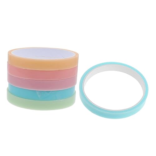HOMSFOU 6 Rollen Klebebänder Farbige Klebestreifen für DIY Projekte Stressabbau mit Klebeball Universelles Klebeband für Bastelarbeiten Schulbedarf und von HOMSFOU
