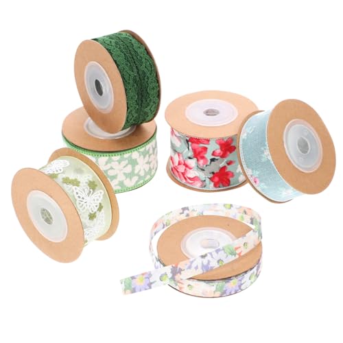 HOMSFOU 6 Rollen Spitze Band Umwickeln Packband Geschenkband Präsentieren Party-verpackungsband Bogenband Wickelband Festival-packgurt Verpackungsband Für Diy-bastelband Polyester von HOMSFOU