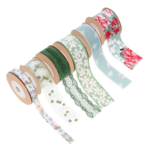 HOMSFOU 6 Rollen Spitze Geschenkband Packband Wickelband Festival-packgurt Bogenband Band Für Geschenkverpackung Partyverpackungsband -bastelband Polyester HOMSFOU 6 Rollen Spitze Geschenkband Packband Wickelband Festival-packgurt Bogenband Band Für Geschenkverpackung Partyverpackungsband -bastelband Polyester von HOMSFOU