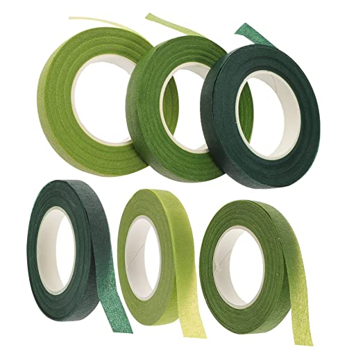 HOMSFOU 6 Rollen Verpackungs Band Stammband Rosen Künstliche Blumen Blumenstrauß Wickeln Hochzeit Klebrig Stiele Grünes Band Für Blumen Stengel Pflanzenband Klebeband HOMSFOU 6 Rollen Verpackungs Band Stammband Rosen Künstliche Blumen Blumenstrauß Wickeln Hochzeit Klebrig Stiele Grünes Band Für Blumen Stengel Pflanzenband Klebeband von HOMSFOU
