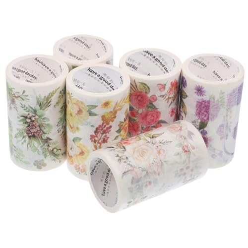 HOMSFOU 6 Rollen Washi Tape Dekoratives Klebeband für Scrapbooking Diy Bastelprojekte pro Rolle Vielseitig Einsetzbar für Tagebücher Fotos und Mehr von HOMSFOU