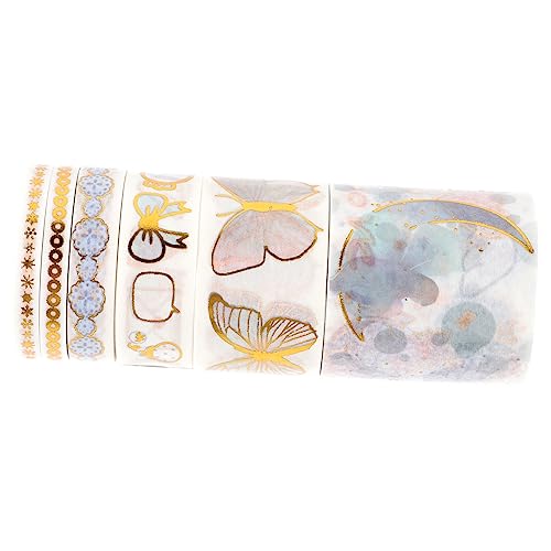 HOMSFOU 6 Rollen Washi Tape Set mit Dekorative Klebebänder für Scrapbooking Diy Projekte und Journaling Wiederverwendbare Leicht Abreißbare Designs für Kreative Bastelarbeiten und Notizen HOMSFOU 6 Rollen Washi Tape Set mit Dekorative Klebebänder für Scrapbooking Diy Projekte und Journaling Wiederverwendbare Leicht Abreißbare Designs für Kreative Bastelarbeiten und Notizen von HOMSFOU