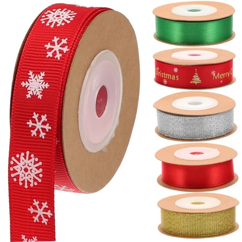 HOMSFOU 6 Rollen Weihnachtsband Dekorative Geschenkbänder für Diy Christbaum und Geschenkgestaltung Langlebig und Sicher für Kreative Weihnachtsdekorationen HOMSFOU 6 Rollen Weihnachtsband Dekorative Geschenkbänder für Diy Christbaum und Geschenkgestaltung Langlebig und Sicher für Kreative Weihnachtsdekorationen von HOMSFOU
