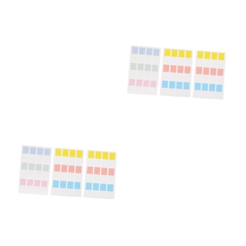 HOMSFOU 6 Sätze Beschreibbare Haftnotizen Praktische Index Sticker für Schule Büro Kreatives Lernen Bunte Markierungslabels Macaron und Farben von HOMSFOU