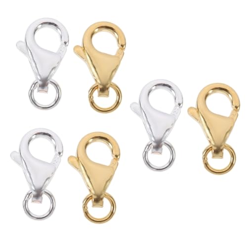 HOMSFOU 6 Sätze Diy Ketten Lobster Verschlüsse Praktische Karabiner für Schmuckherstellung für Armbänder Silberne und Goldene Ausführung Einfache Installation Vielseitig Einsetzbar HOMSFOU 6 Sätze Diy Ketten Lobster Verschlüsse Praktische Karabiner für Schmuckherstellung für Armbänder Silberne und Goldene Ausführung Einfache Installation Vielseitig Einsetzbar von HOMSFOU