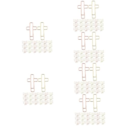 HOMSFOU 6 Sätze Kreuzclip Bibel Büroklammern Süße Büroklammern Form Befestigungsclips Für Dokumente Herz Ö Neuartige Büroklammern Mini -papierclips Eisen 100 Stück * 6 von HOMSFOU