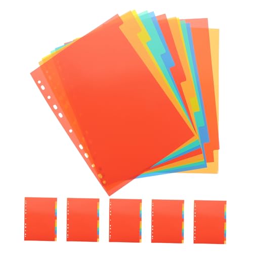 HOMSFOU 6 Sätze Losblatt-Loch-Indexseite Indexteiler aus Kunststoff Bindemittel -Separatoren Registerkarten zum Trennen von Dateien Teilen der Registerkarten Tab -Trenner Ordnerteiler PVC HOMSFOU 6 Sätze Losblatt-Loch-Indexseite Indexteiler aus Kunststoff Bindemittel -Separatoren Registerkarten zum Trennen von Dateien Teilen der Registerkarten Tab -Trenner Ordnerteiler PVC von HOMSFOU