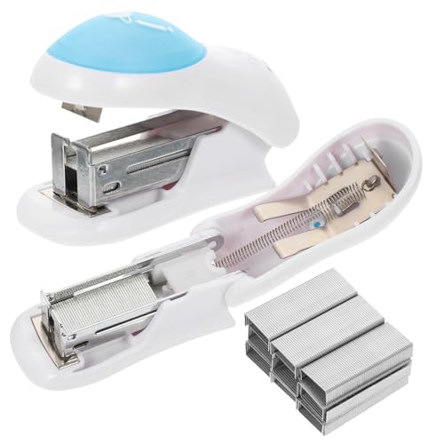 HOMSFOU 6 Sätze Mini Hefter Set für Schüler Tragbarer Handhefter Astronauten Design Teiliges Set Blau Praktischer und Stabiler Büromaterial für Schule Büro und Reisen von HOMSFOU