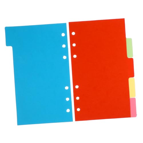 HOMSFOU 6 Sätze Notizbuch Trennblätter Set mit Bunten Trennkarten für Schulmaterialien Kompatibel mit Ringbuch und Planer für Büro und Reisen Zufällige Farbe von HOMSFOU