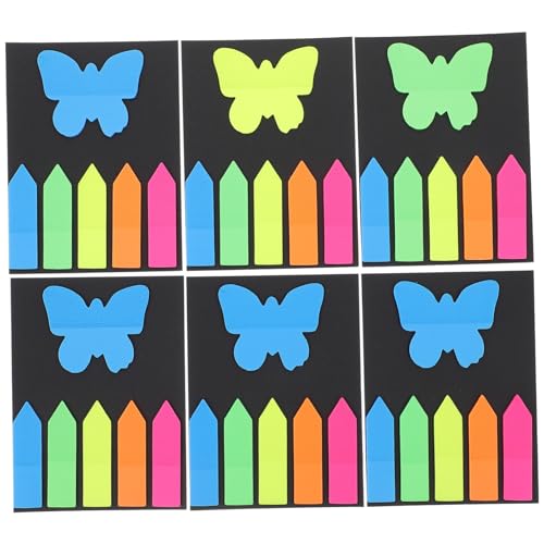 HOMSFOU 6 Sätze Selbstklebende Index Tabs Transparente Seitenmarker Wiederverwendbare Haftnotizen für Schule Büro und Zuhause aus Hochwertigem Pet Material und Langlebig von HOMSFOU