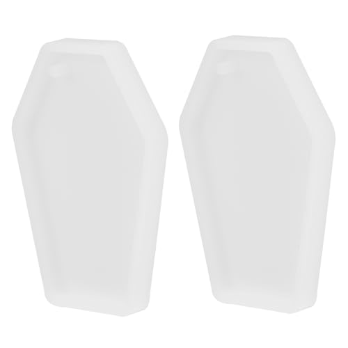 HOMSFOU 6 Stck. Schlüsselanhänger Gießform Coffin Charms Epoxidharz Form für Diy Bastelprojekte Weiß Hochwertige Langlebige und Leicht zu Reinigende Gießformen von HOMSFOU