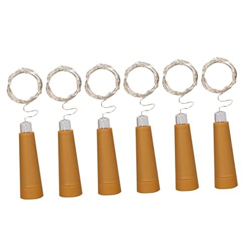 HOMSFOU 6 Stk Lichterketten Aus Kork Geführter Wein Weinflaschenlichter Mit Kork Partylicht Beleuchtete Weinflaschen Mini Lichterketten Aus Glasflaschen Batterie Plastik Außenlicht HOMSFOU 6 Stk Lichterketten Aus Kork Geführter Wein Weinflaschenlichter Mit Kork Partylicht Beleuchtete Weinflaschen Mini Lichterketten Aus Glasflaschen Batterie Plastik Außenlicht von HOMSFOU