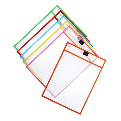 HOMSFOU 6 Stück Abwischbare Dokumententaschen Klare Schutzfolien für Lose für Büro Schule Zuhause Transparent Langlebig Leicht zu Reinigen Zufällige Farbe HOMSFOU 6 Stück Abwischbare Dokumententaschen Klare Schutzfolien für Lose für Büro Schule Zuhause Transparent Langlebig Leicht zu Reinigen Zufällige Farbe von HOMSFOU