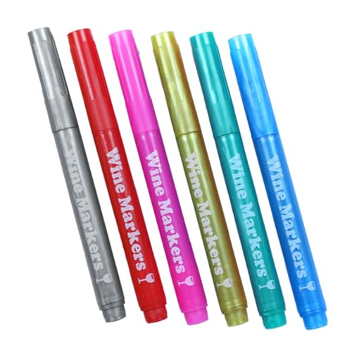 HOMSFOU 6 Stück Abwischbare Paint Marker Stifte für Wein Gläser Kunststoff mit Feiner Spitze Vielseitig für Keramik Holz Stoff Metall zum Malen und Beschriften HOMSFOU 6 Stück Abwischbare Paint Marker Stifte für Wein Gläser Kunststoff mit Feiner Spitze Vielseitig für Keramik Holz Stoff Metall zum Malen und Beschriften von HOMSFOU