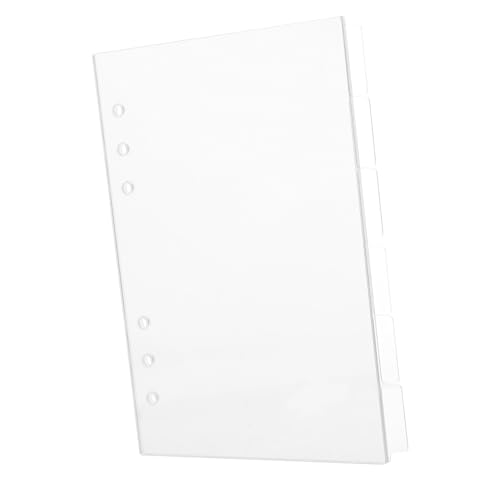 HOMSFOU 6 Stück Acrylbindemittel modernes Notizbuchcover Ringbuch-Notizbuchhülle Index Ordnertrenner Hülse Gebundene Ausgabe Einfügen Abdeckung Schutz a5 Budget Transparent HOMSFOU 6 Stück Acrylbindemittel modernes Notizbuchcover Ringbuch-Notizbuchhülle Index Ordnertrenner Hülse Gebundene Ausgabe Einfügen Abdeckung Schutz a5 Budget Transparent von HOMSFOU
