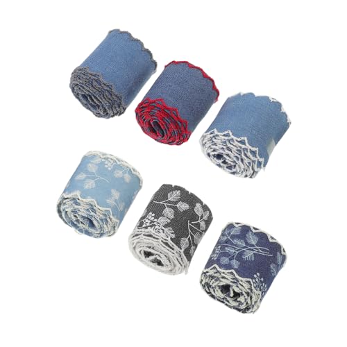 HOMSFOU 6 Stück Bandbesatz Schleife Basteln Nähzubehör Schleifenbänder Jeansstoffband Jeansband Zum Basteln Brautsträuße Band Jeanssaumband Stoffband Für Kleidung HOMSFOU 6 Stück Bandbesatz Schleife Basteln Nähzubehör Schleifenbänder Jeansstoffband Jeansband Zum Basteln Brautsträuße Band Jeanssaumband Stoffband Für Kleidung von HOMSFOU